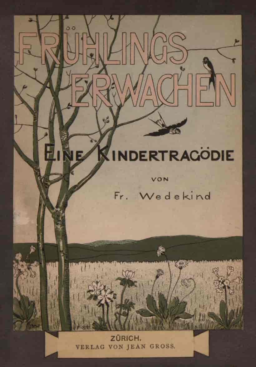 Coveret til førsteutgaven av "Frühlings Erwachen" (1891)
