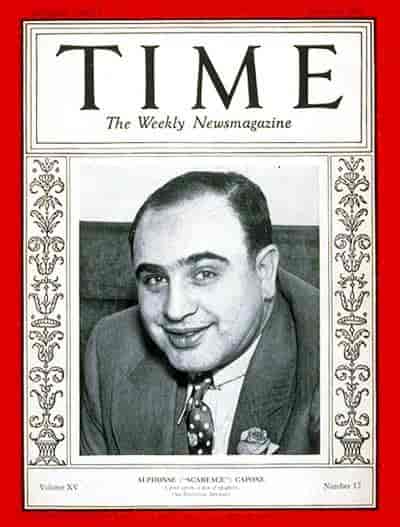 Al Capone på forsiden av Time Magazine i 1930
