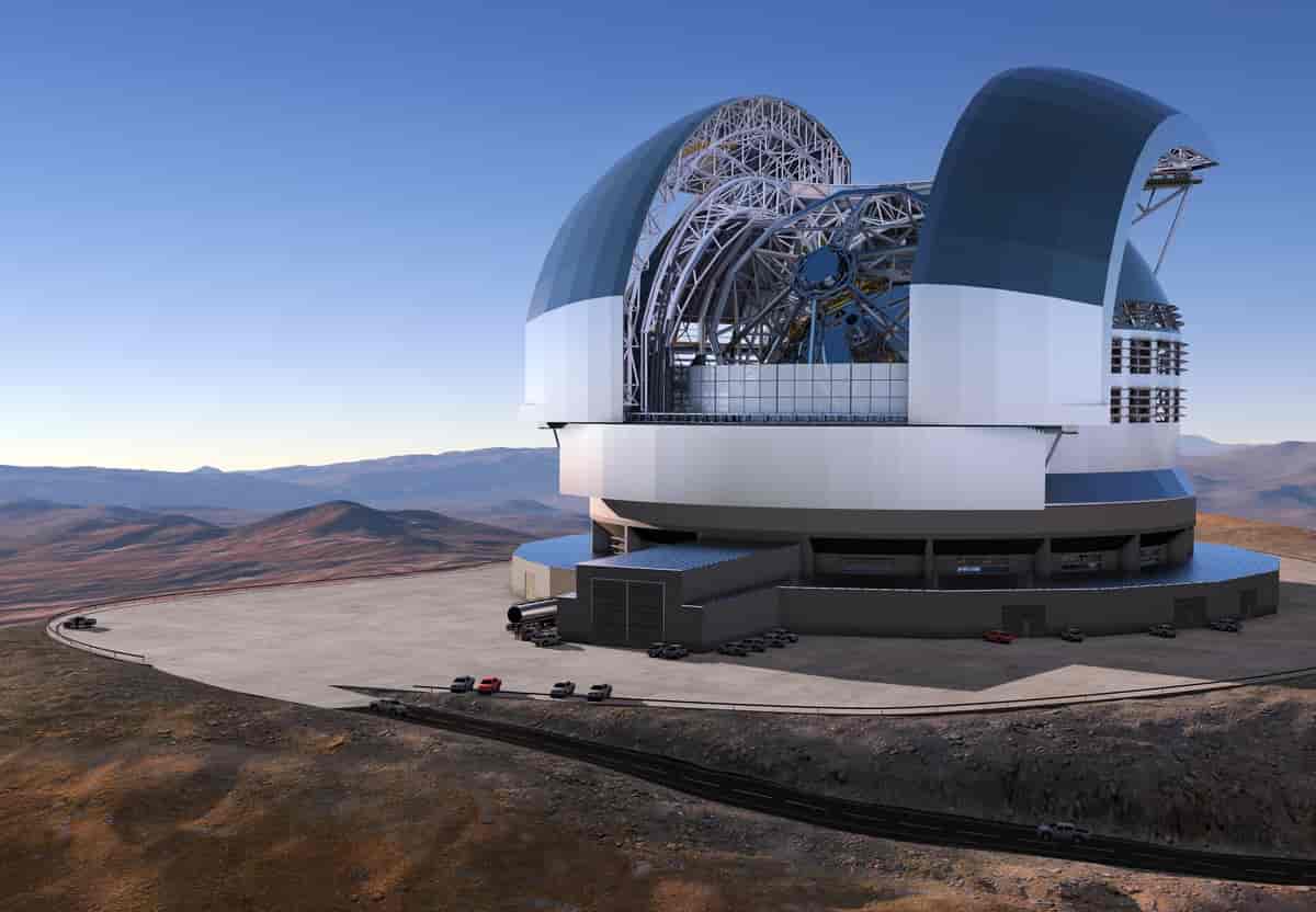 Tegning av European Extremely Large Telescope (E-ELT)