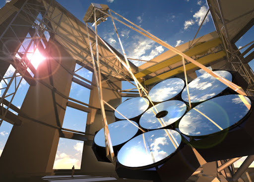 Giant Magellan Telescope (GMT) som skal bli bygget på Las Campanas-observatoriet i 2029.
