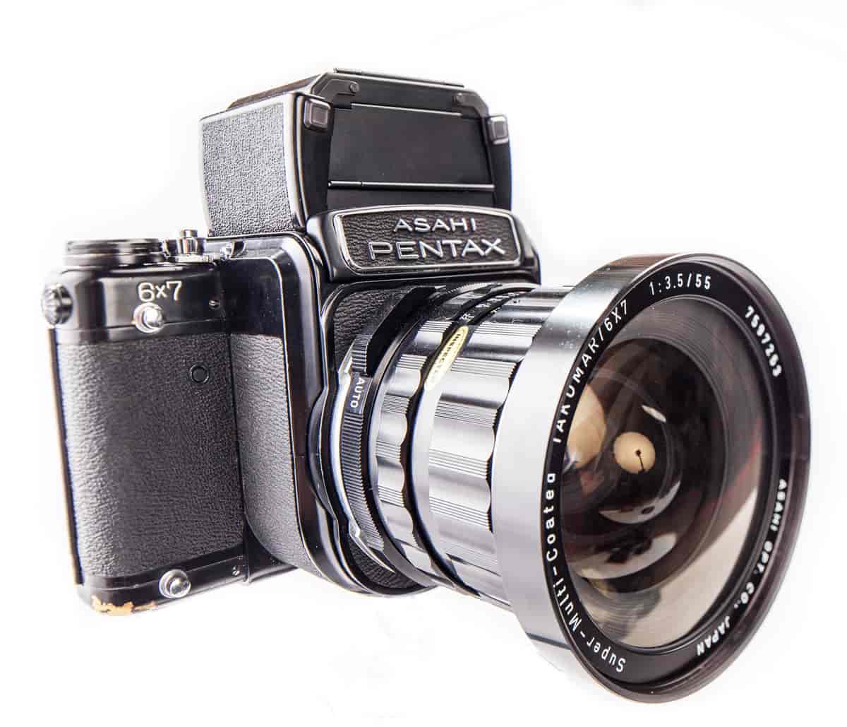 Pentax 6X7 mellomformatskamera.