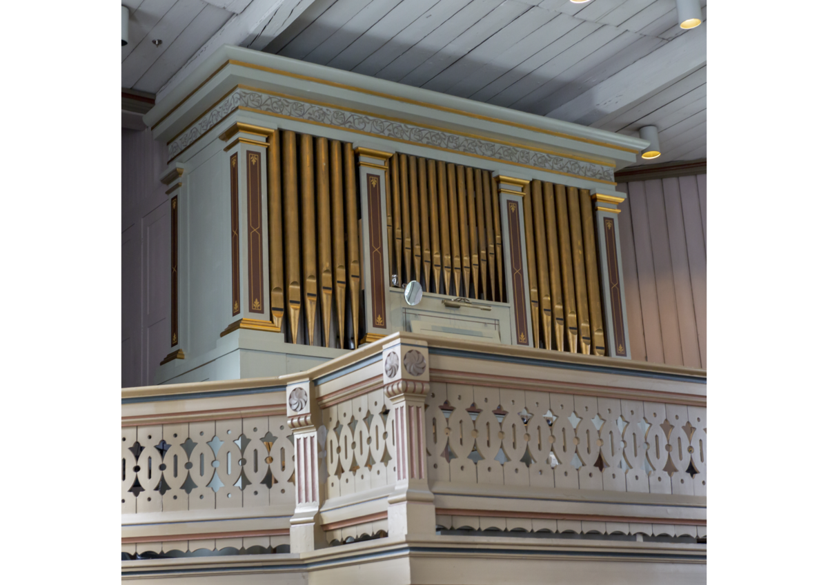 Orgelet i Hospitalskirken, Trondheim, bygd av Albrechtsen i 1841.