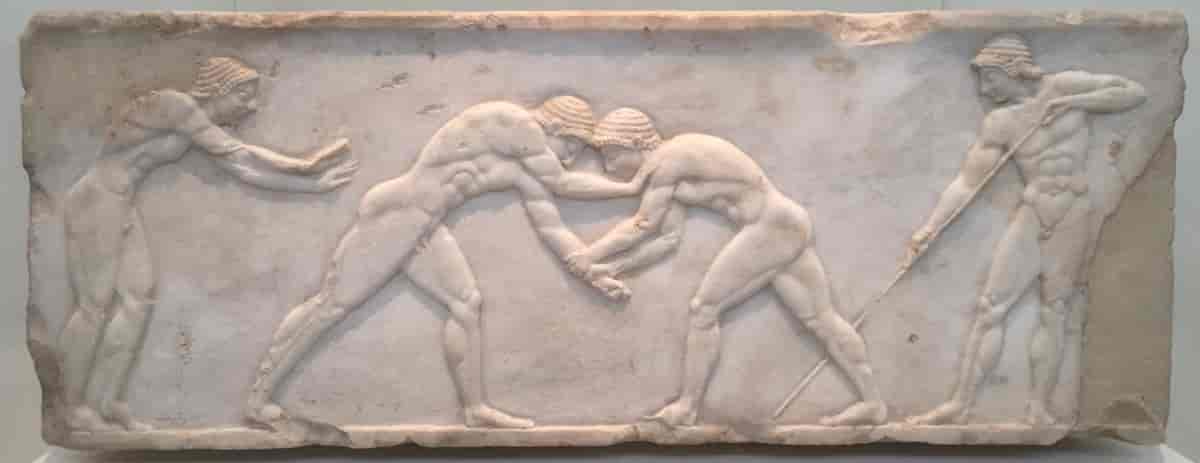 Brytning relieff. Det nasjonale arkeologiske museum i Athen
