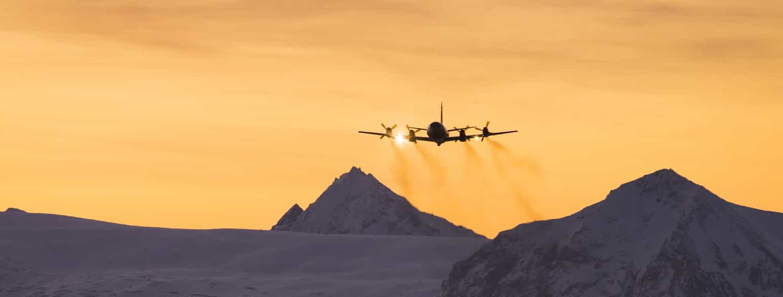 Et Orion-fly patruljerer over Andøya