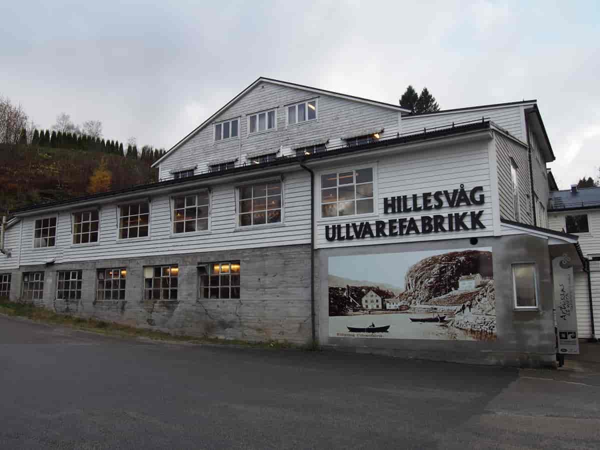 Hillesvåg Ullvarefabrikk slik den ser ut i dag.