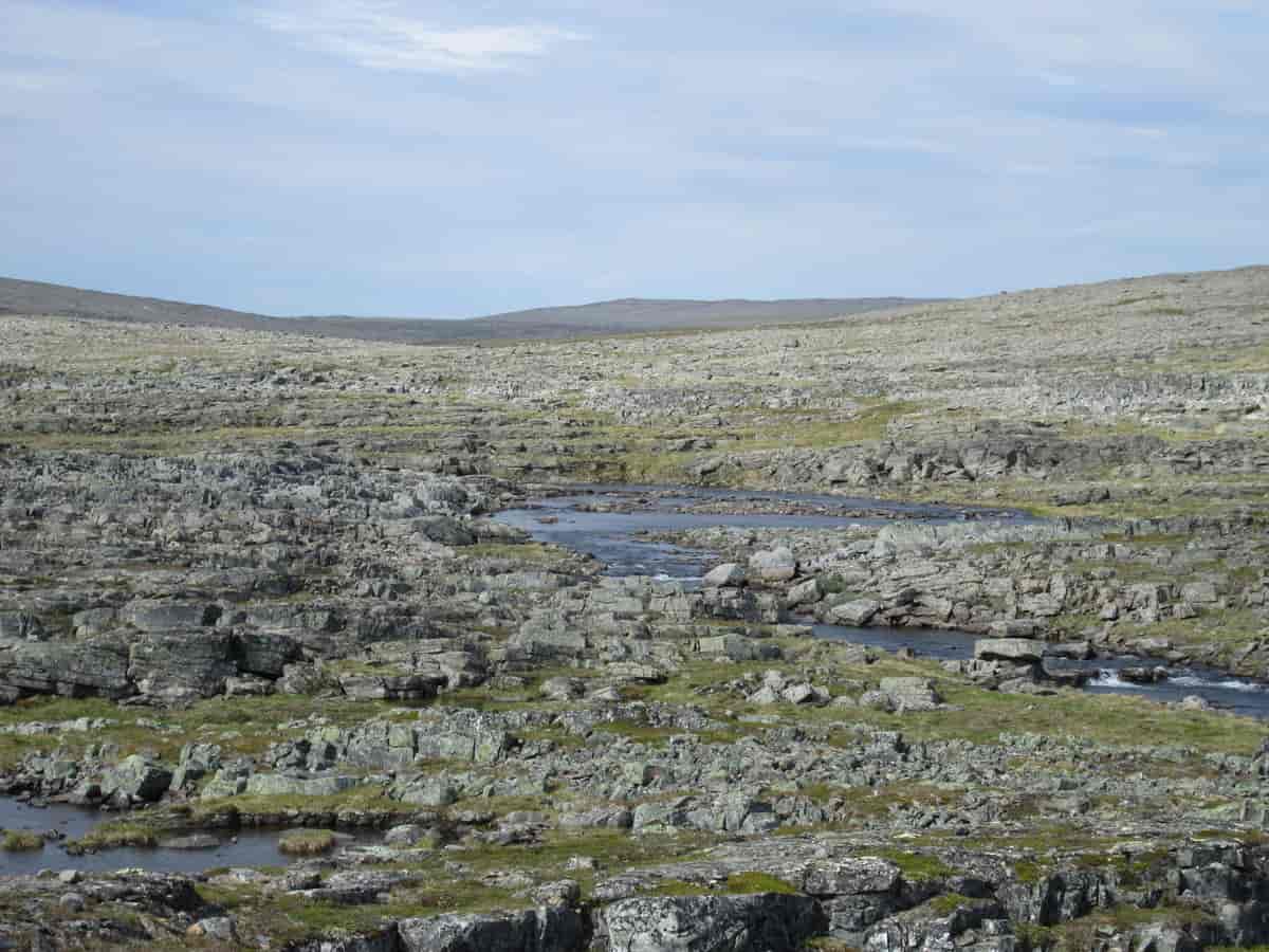 Karrig landskap på Nordkinnhalvøya