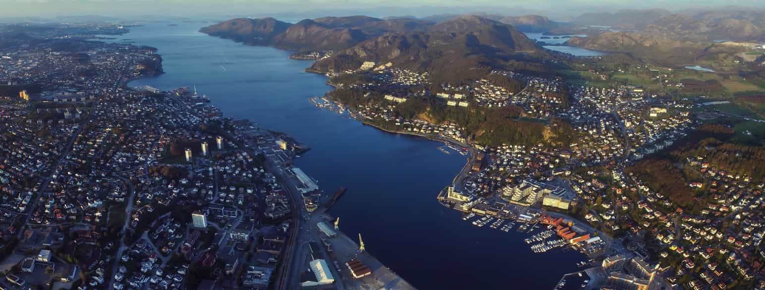 Utsikt over Sandnes, som tilhører Stavangerregionen