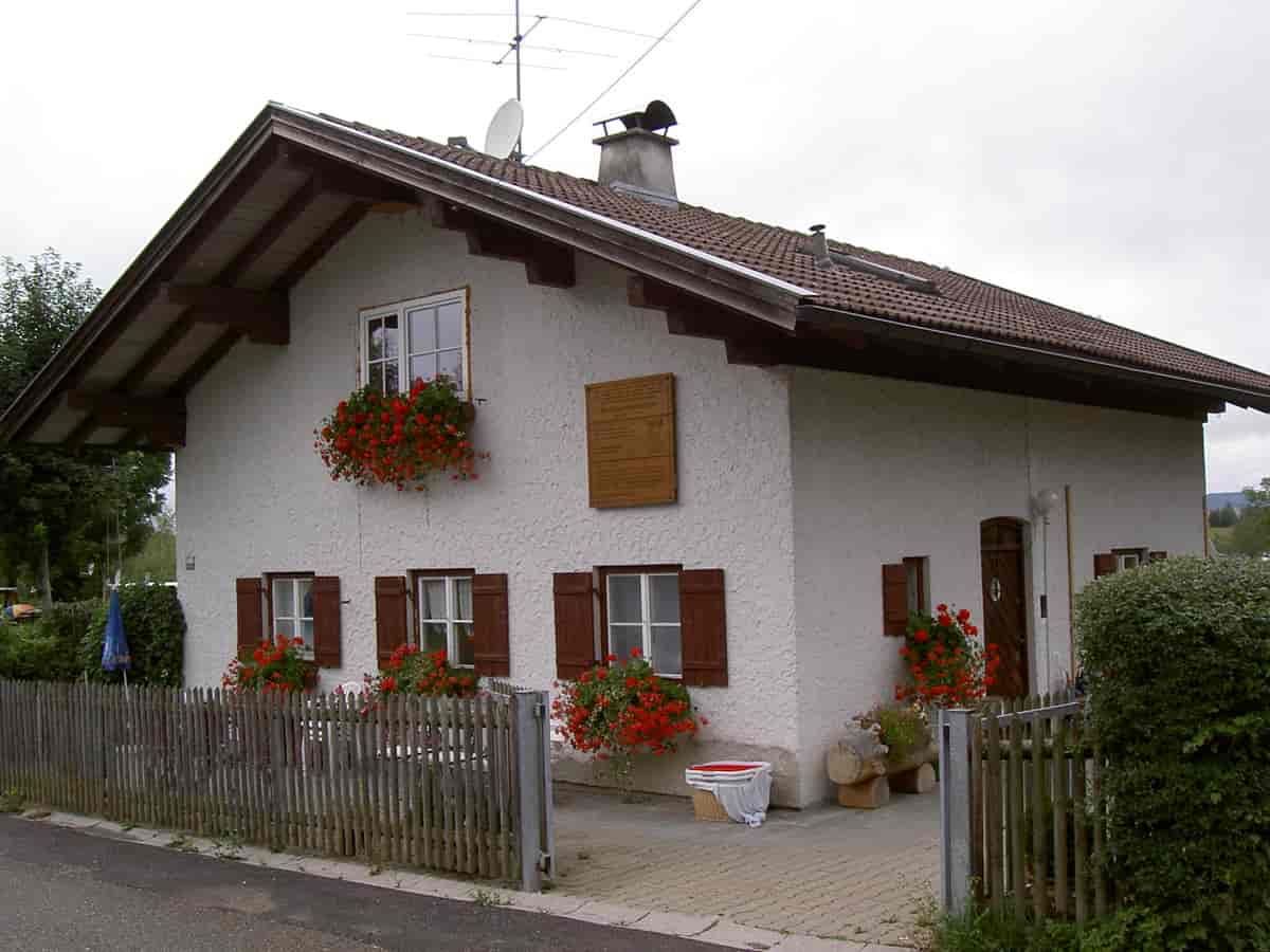 Huset i Füssen (Bayern) hvor det første møtet til Gruppe 47 fant sted