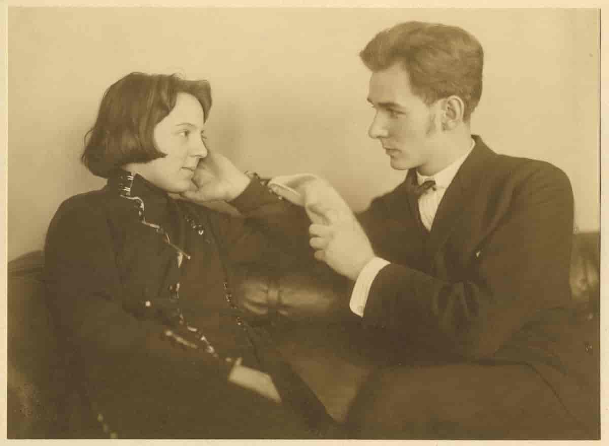 Sonia og Walter Gramattés bryllupsbilde. Berlin, 31.12.1920.