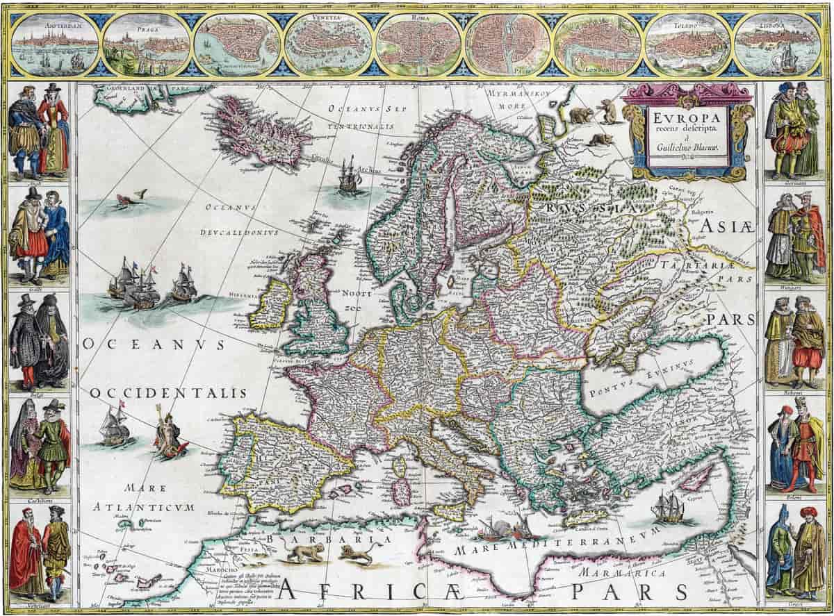 Europa recens Descripta, 1640