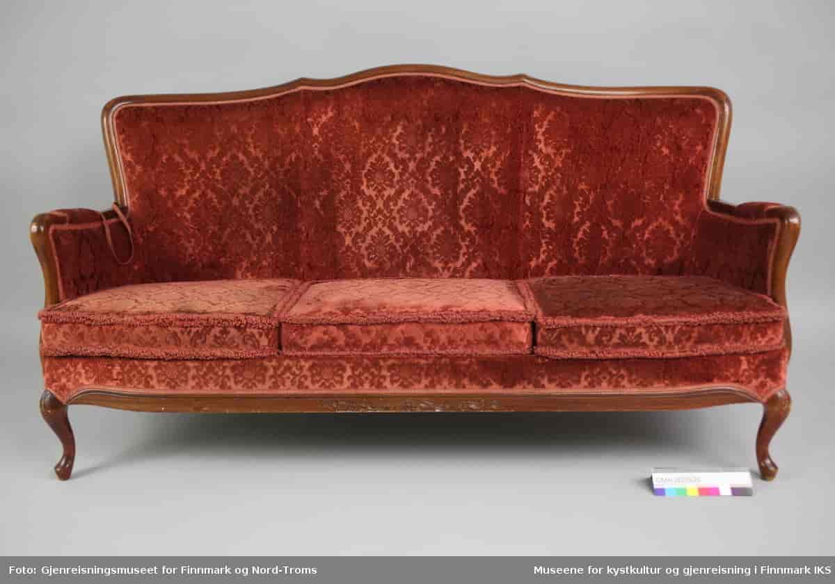 Sofa med velurtrekk