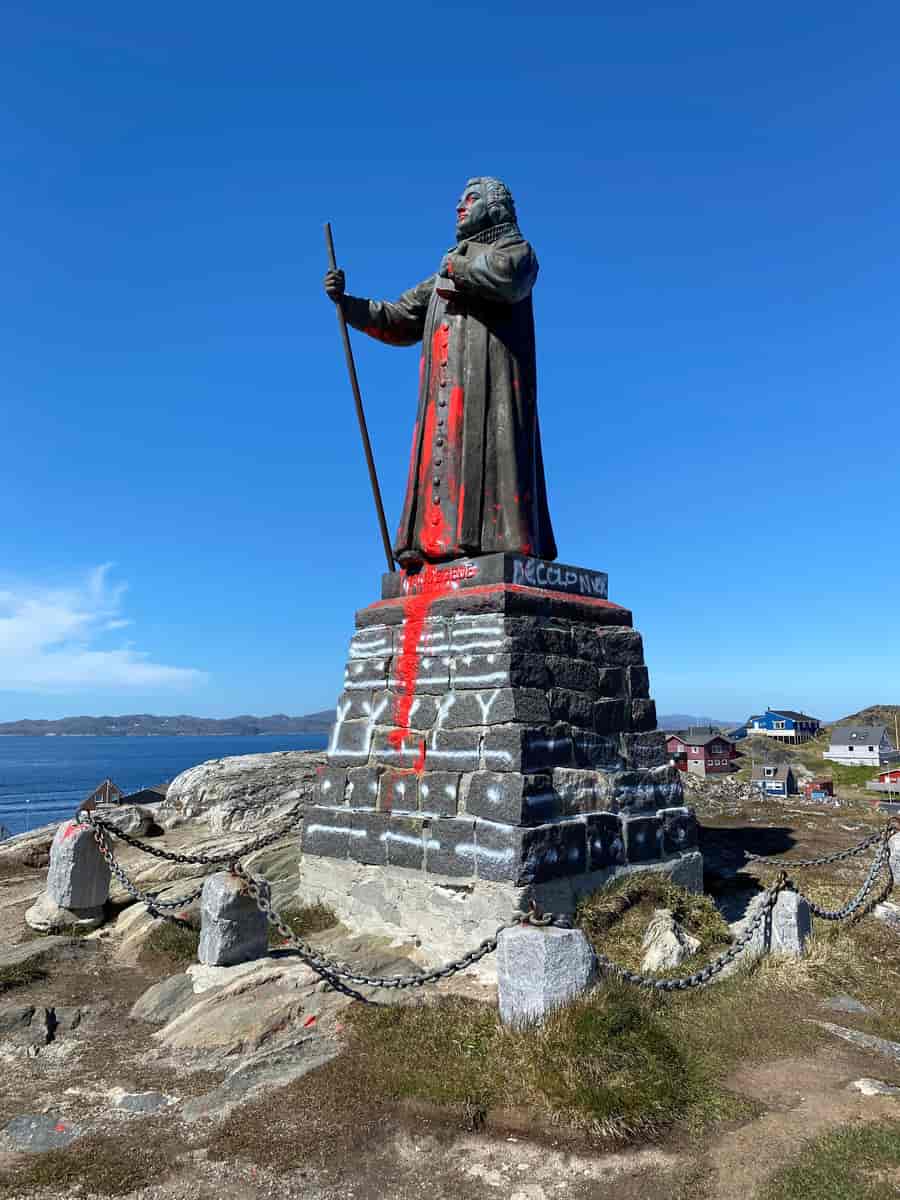 Statue av Hans Egede i Nuuk