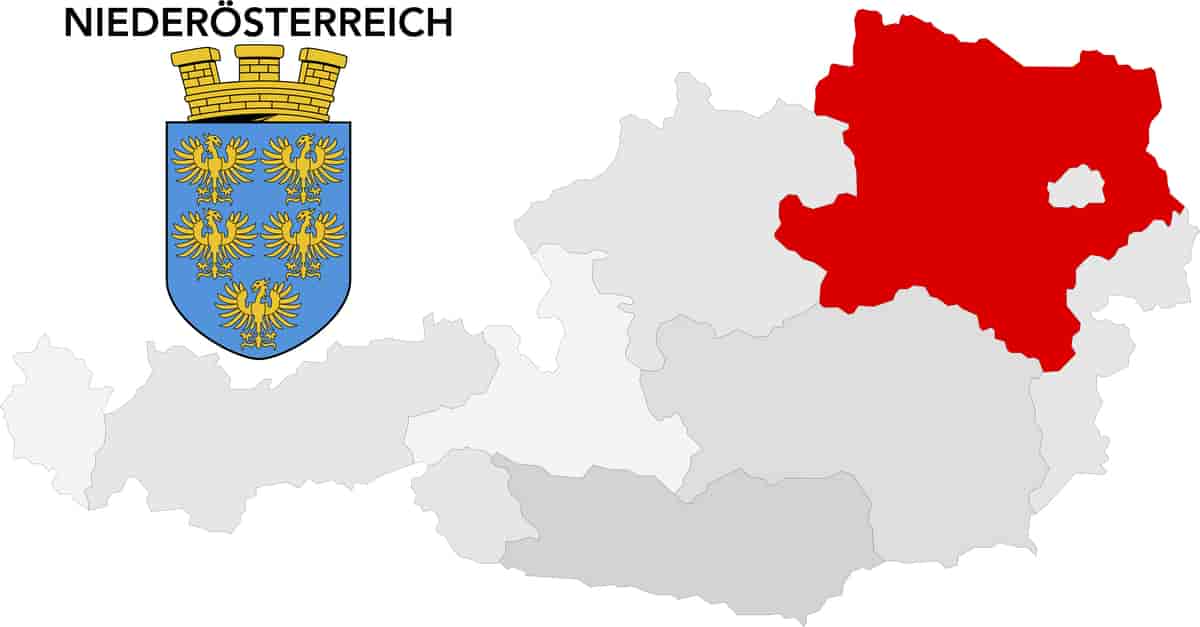 Kart over Niederösterreich