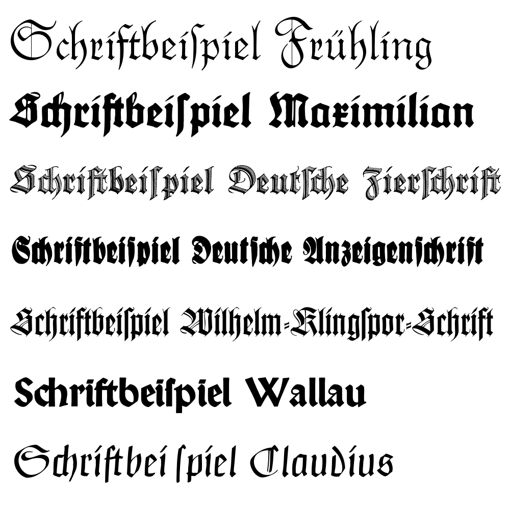 Fraktur-skrifttyper designet av  Rudolf Koch