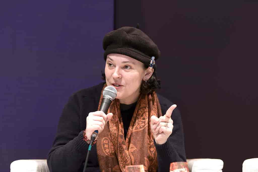 Valérie Rouzeau på Salon du livre de Paris i 2010