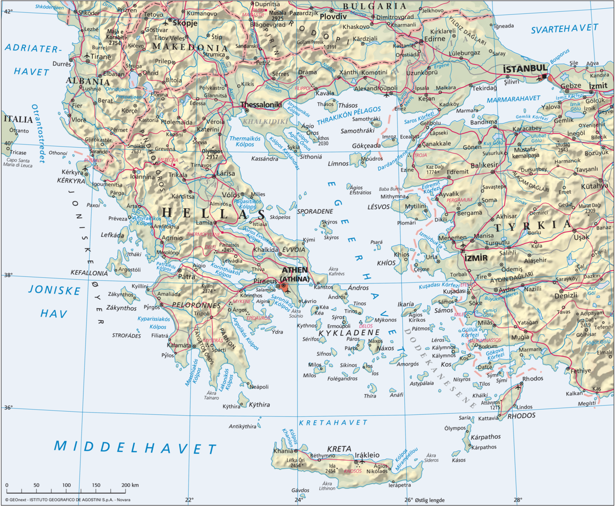 Hellas (Hovedkart)