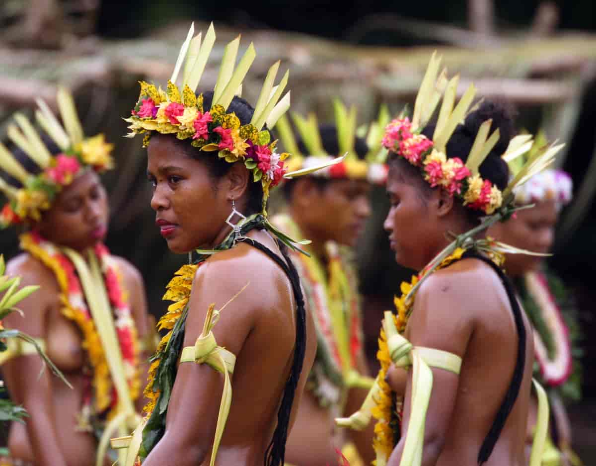 Yapesiske dansere under en offentlig opptreden