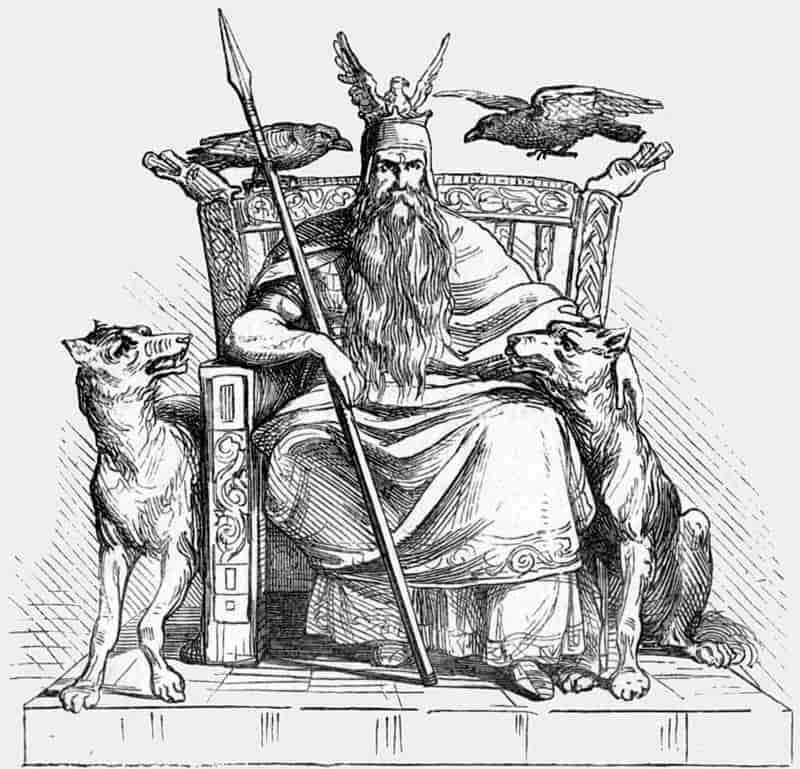 Odin med Gere og Freke