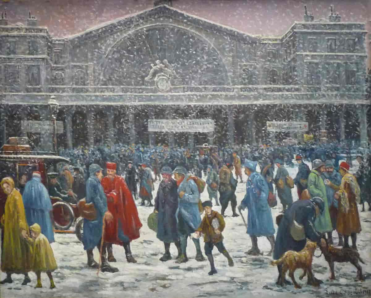 La Gare de l'Est i snø