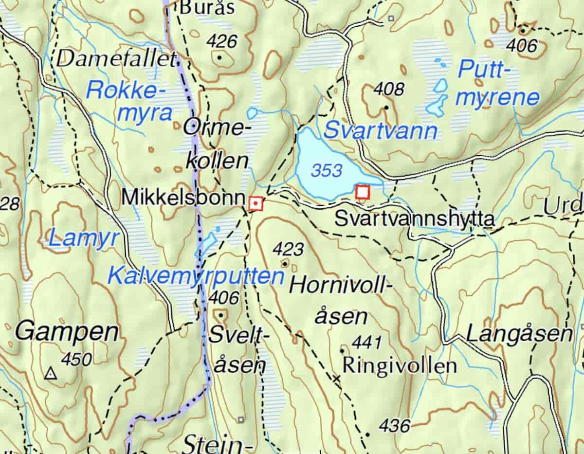 Del av Vestmarka i Bærum og Lier
