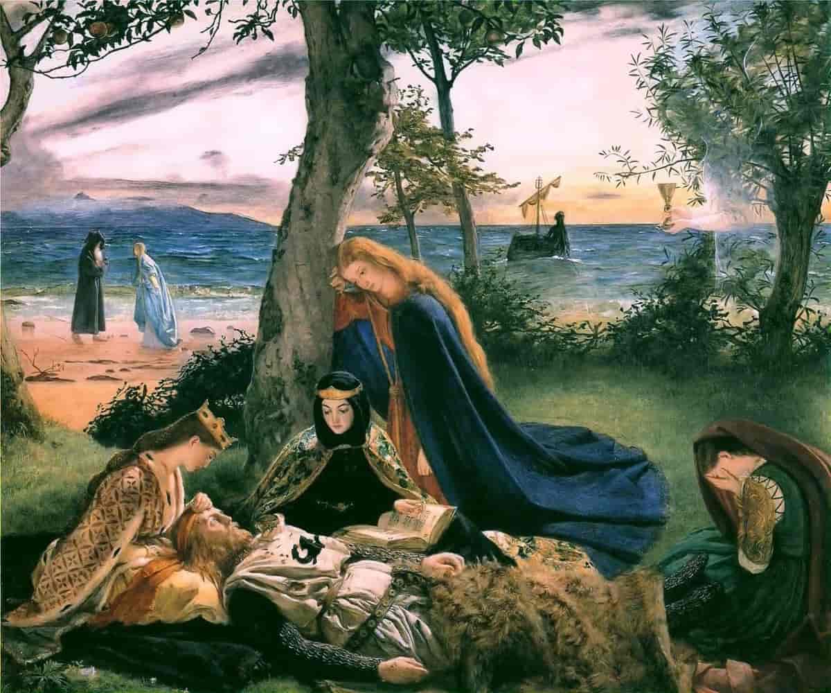 «The Death of King Arthur» på den mytologiske øya Avalon