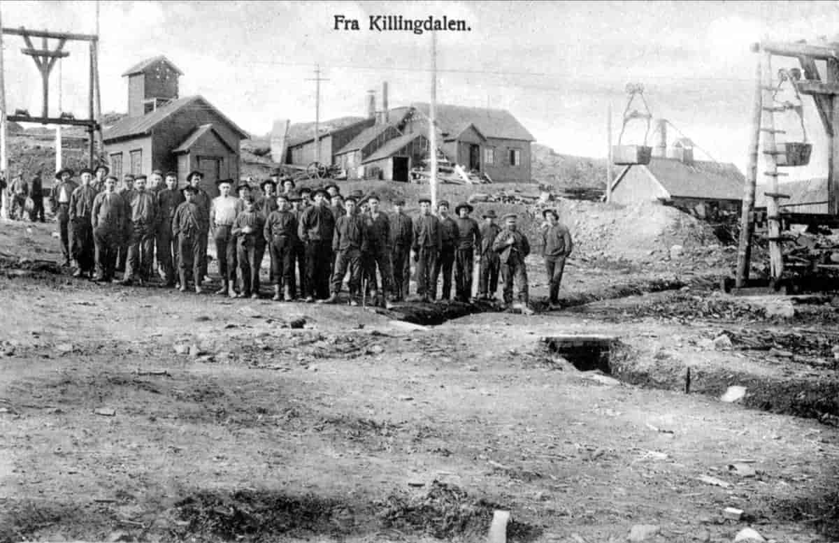 Arbeidere ved Killingdalen gruver