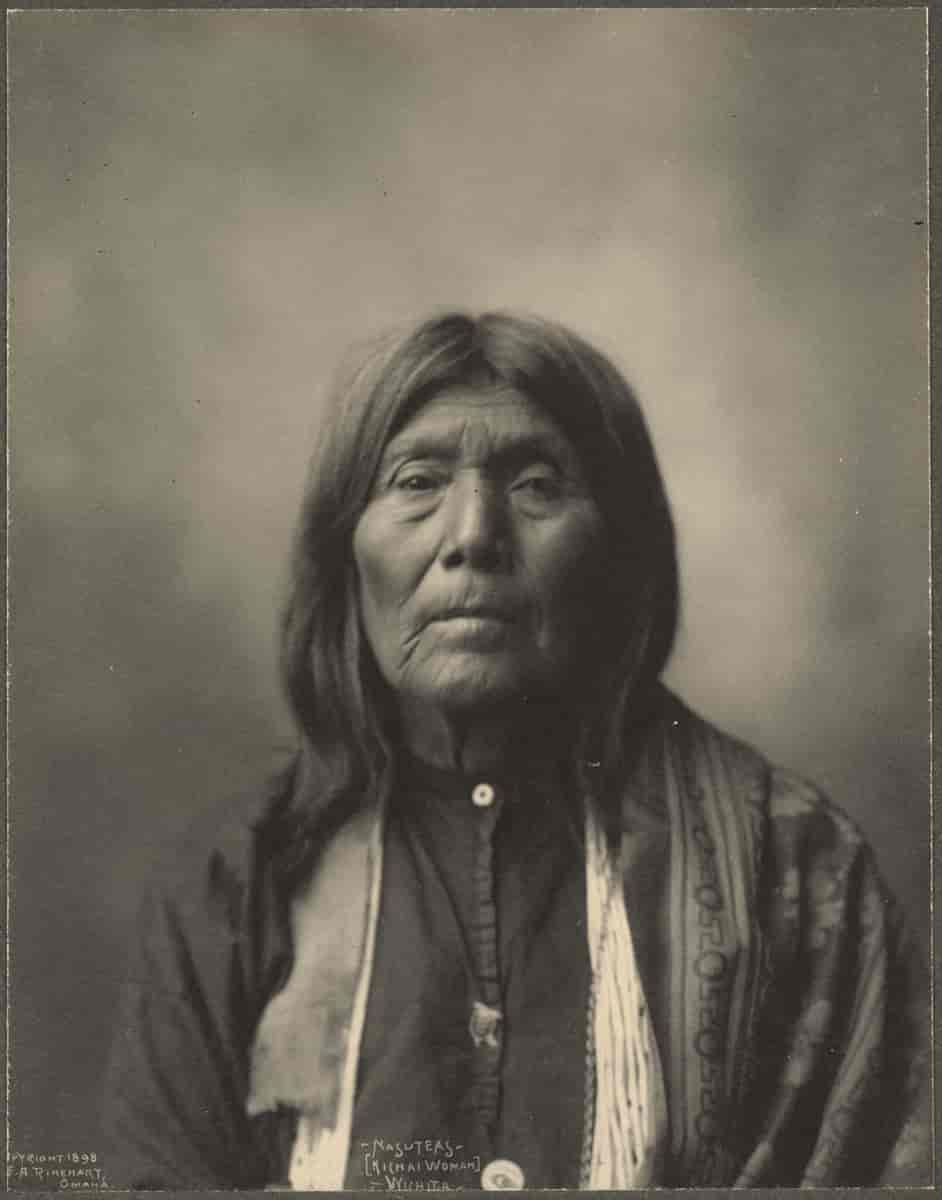 En wichita-kvinne fra kichai-stammen, 1898.