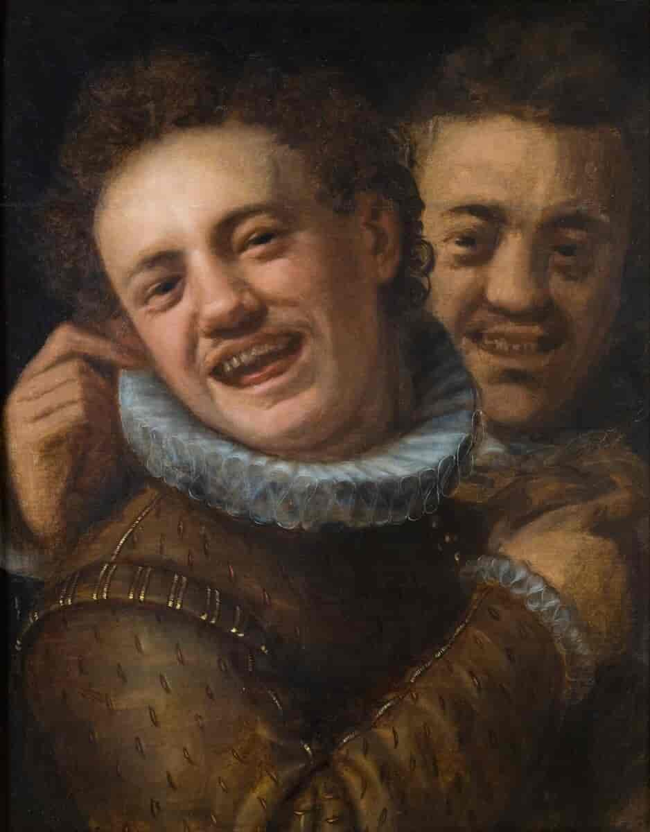 To leende menn (selvportrett)