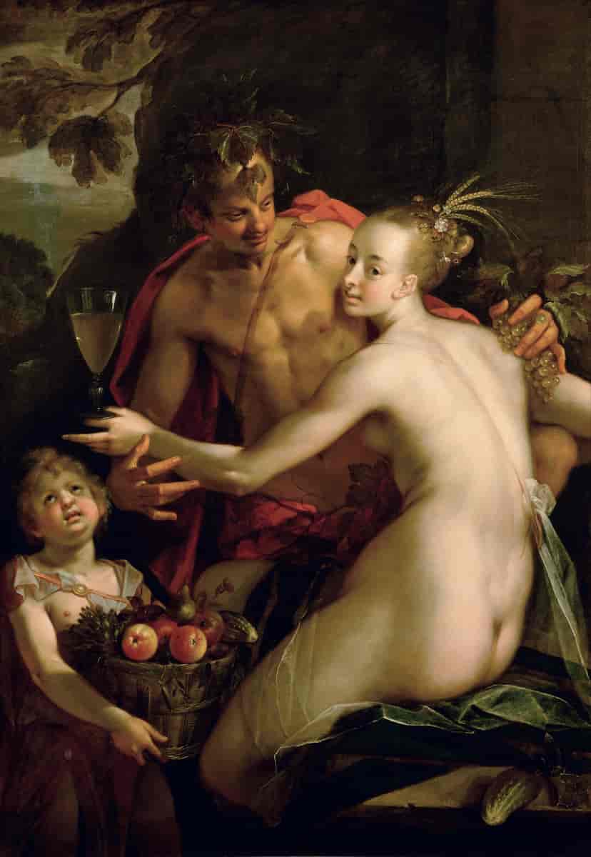 Bacchus, Ceres og Amor
