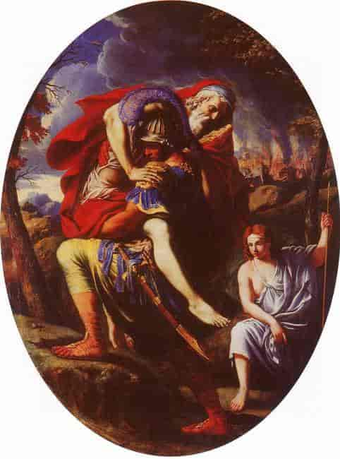 Aeneas bærer Ankhises