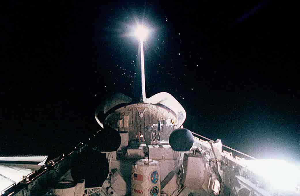 Atlas 1 on space shuttle