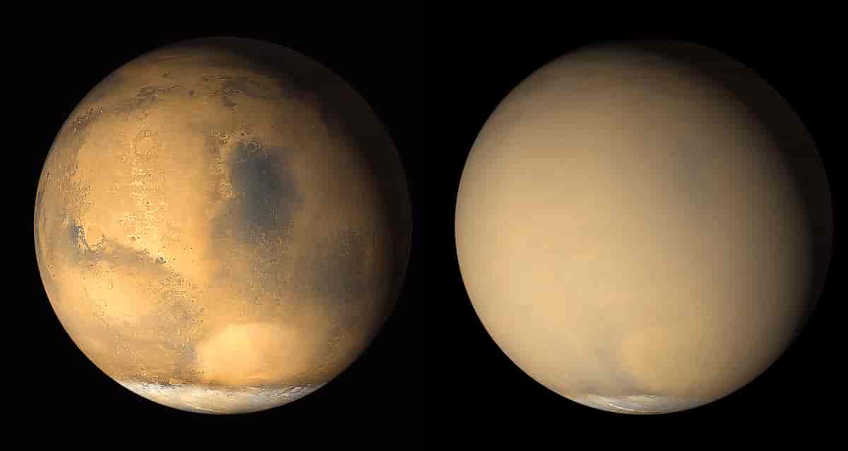 støvstorm på Mars