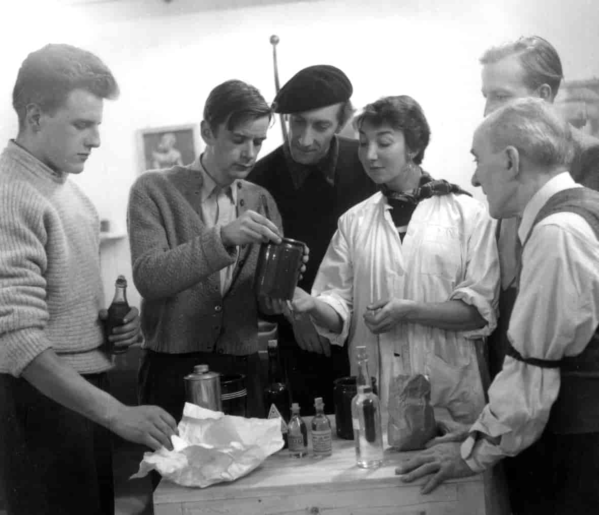 En gruppe bildende kunstnere fra Trondheim 1954