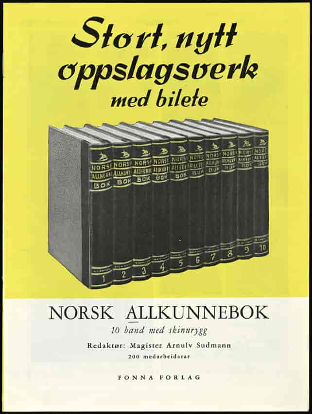 Reklamemateriale for Norsk Allkunnebok