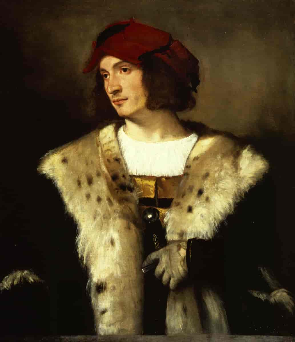 Portrett av en mann med rød hatt