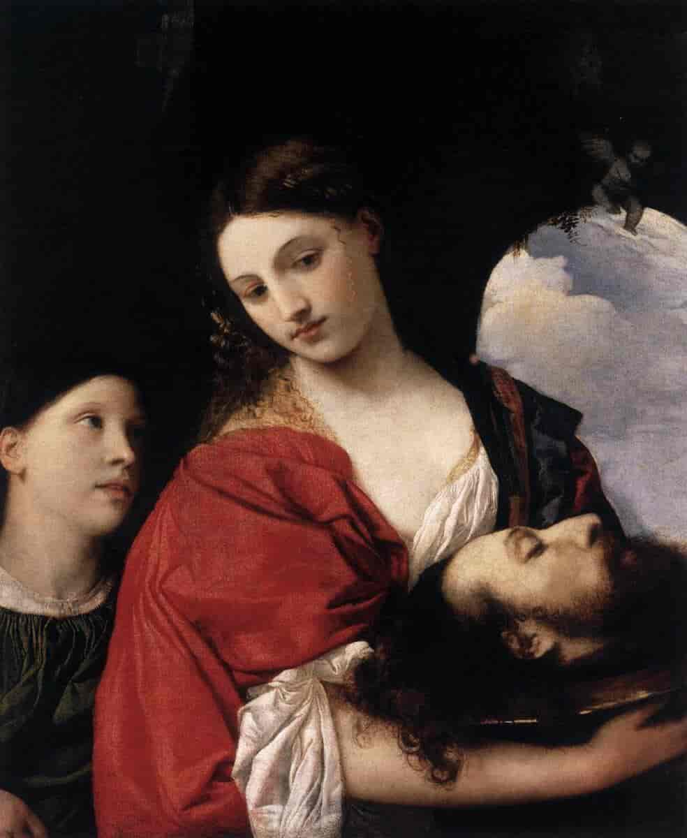 Salome med Johannes døperens hode på et fat
