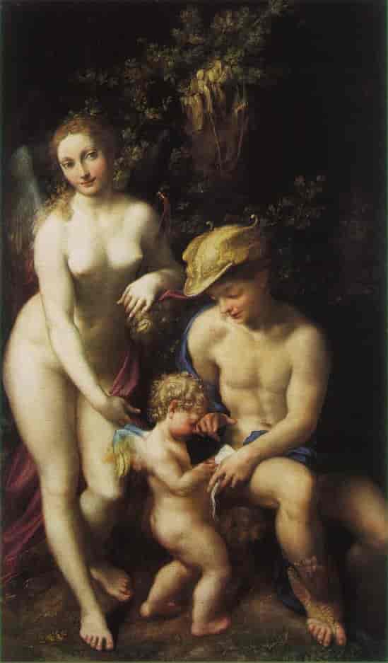 Venus og Merkur med Cupido