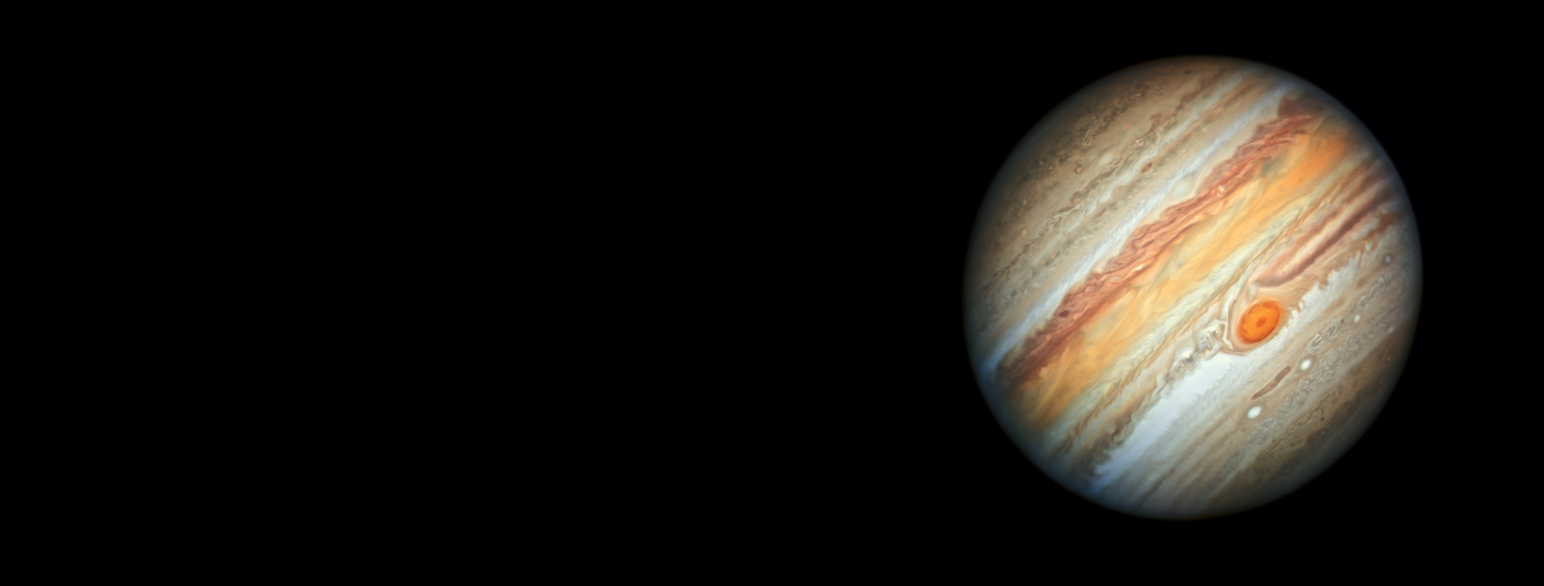 Jupiter observert av Hubble-romteleskopet i 2019