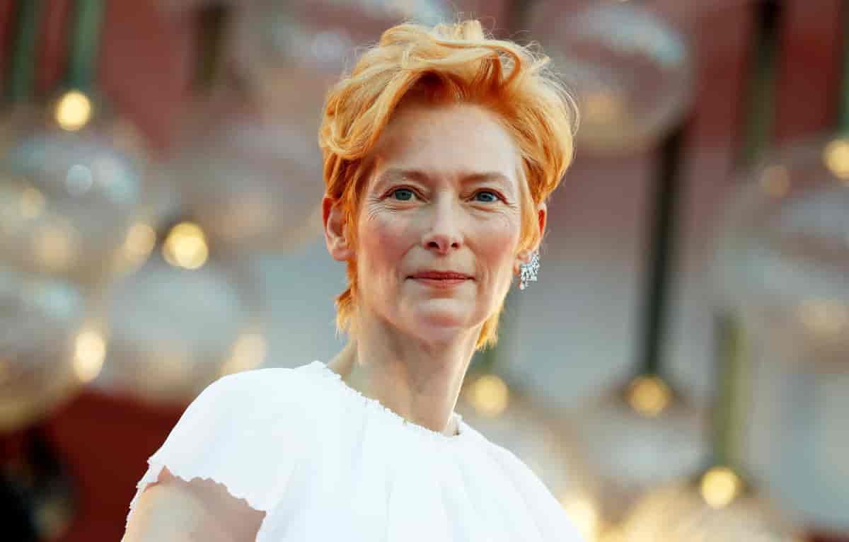 Tilda Swinton under Filmfestivalen i Venezia 2020