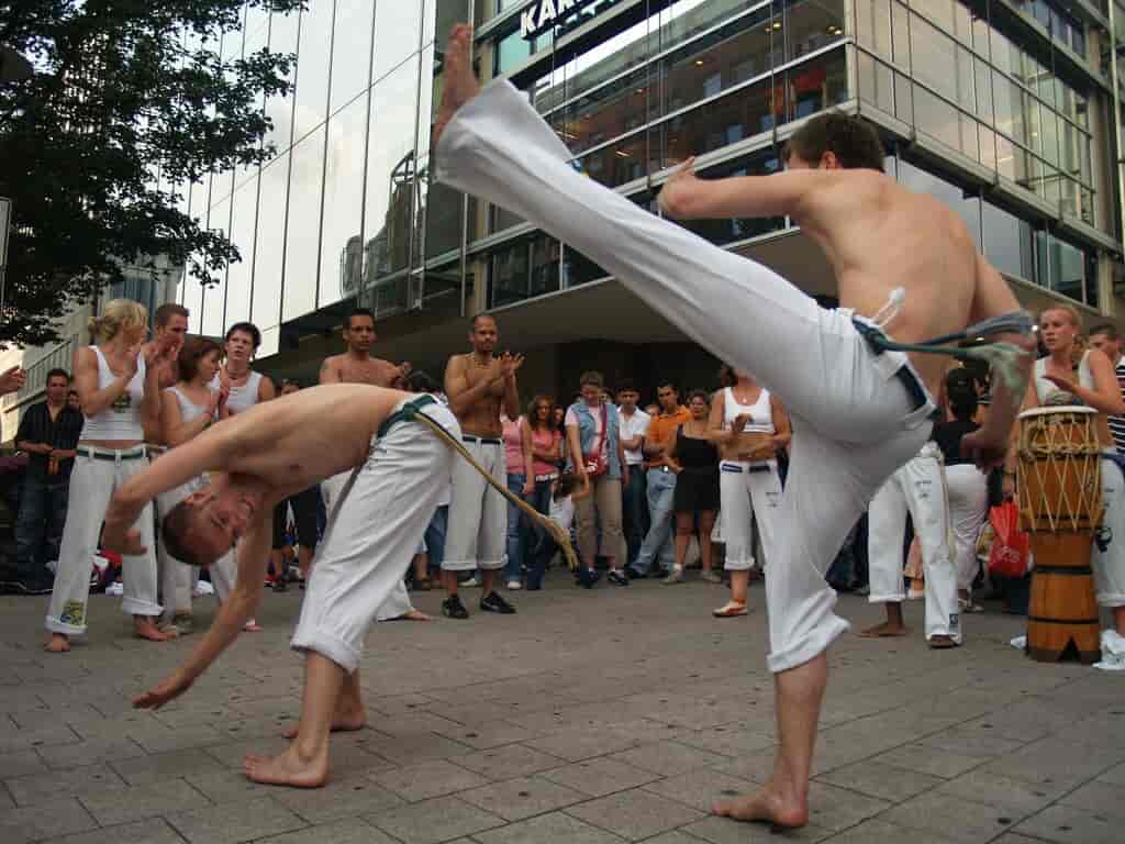 Capoeira-oppvisning i Hamburg.