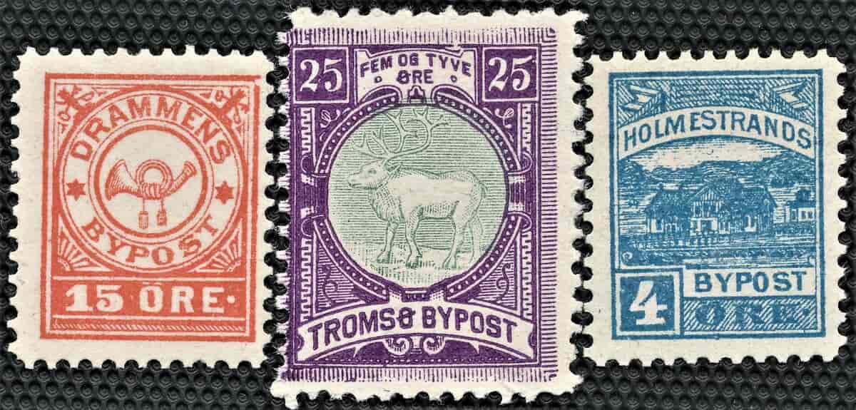 Eksempler på bypostmerker