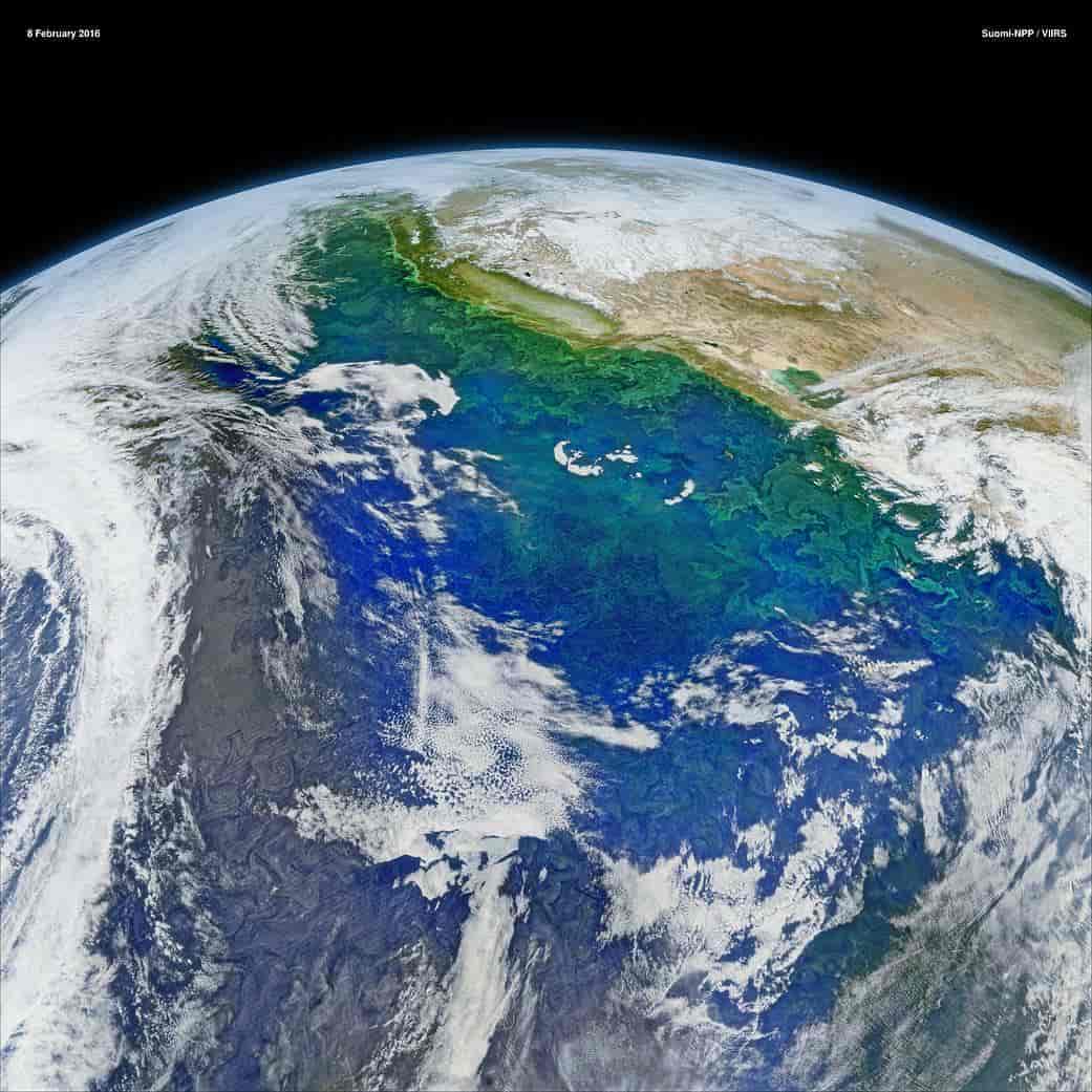 Californiastrømmen sett fra satellitt