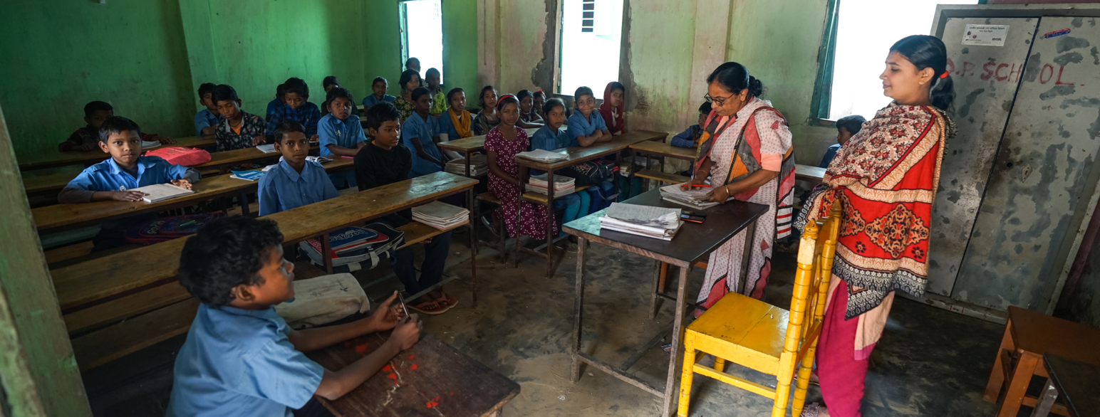 Skoleklasse i Sylhet, Bangladesh