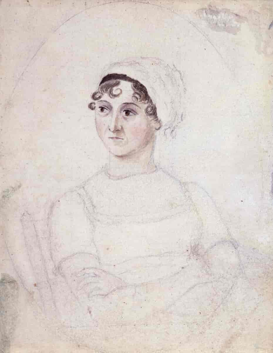 Portrett av Jane Austen, teikning av søstera Cassandra.