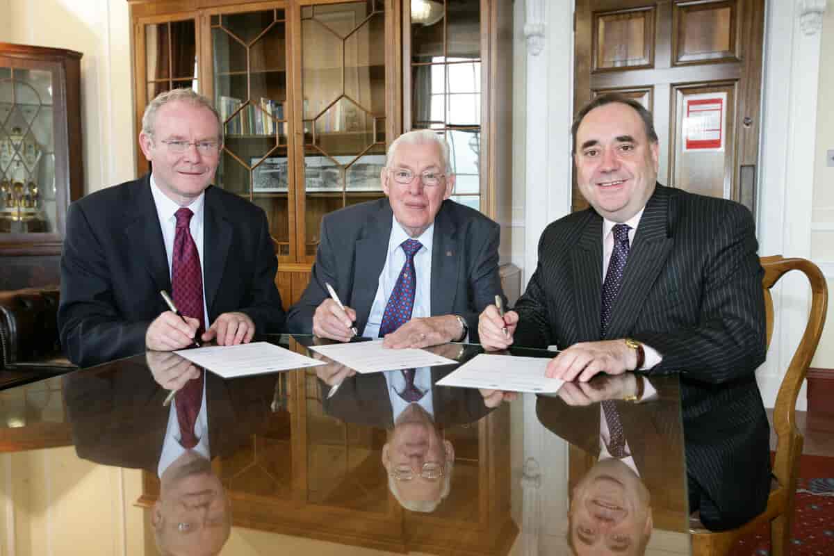Martin McGuinness, Ian Paisley, Alex Salmond