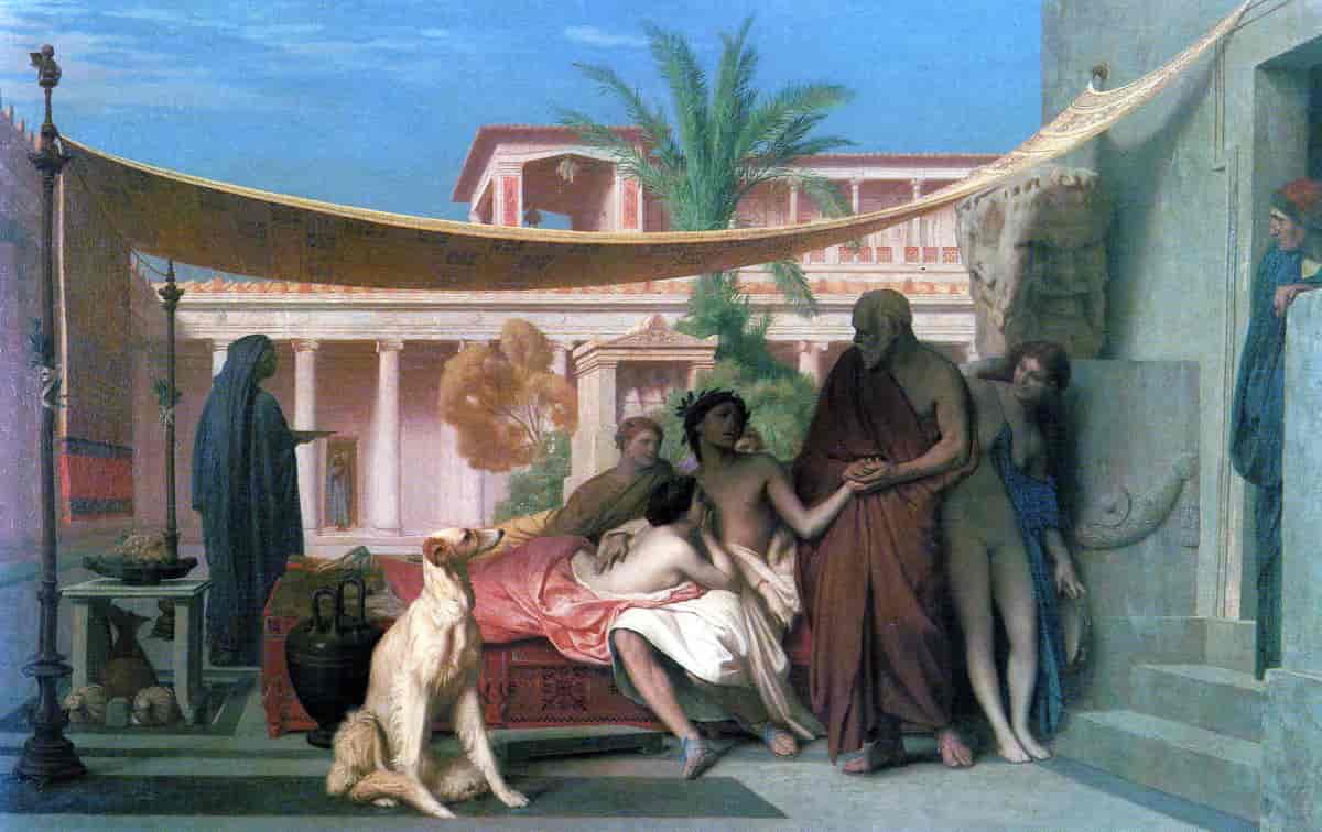 Sokrates henter Alkibiades i Aspasias hus