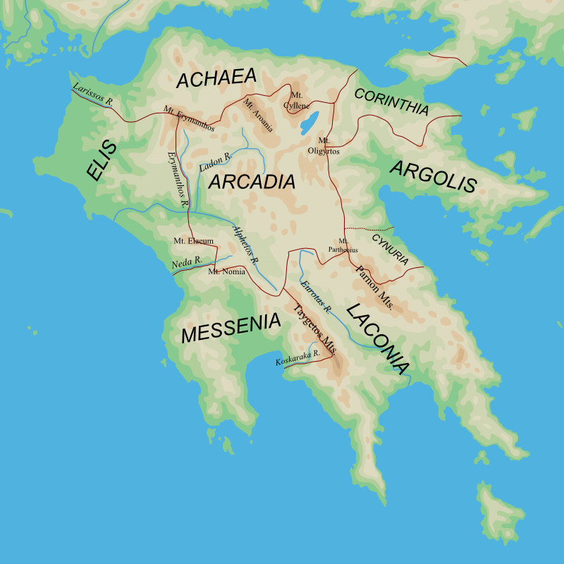 Oldtidens greske regioner på Peloponnes