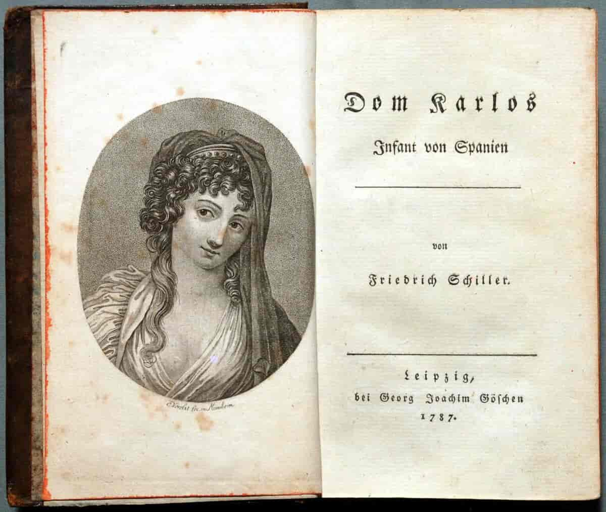 Førsteutgaven av "Don Carlos", illustrert av Egid Verhelst der Jüngere (1733-1804)