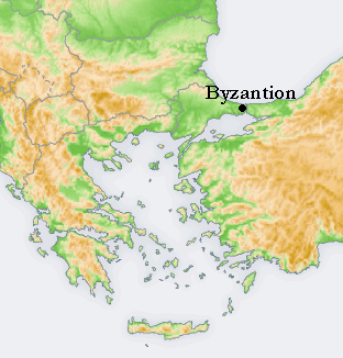 Plassering av Bysants