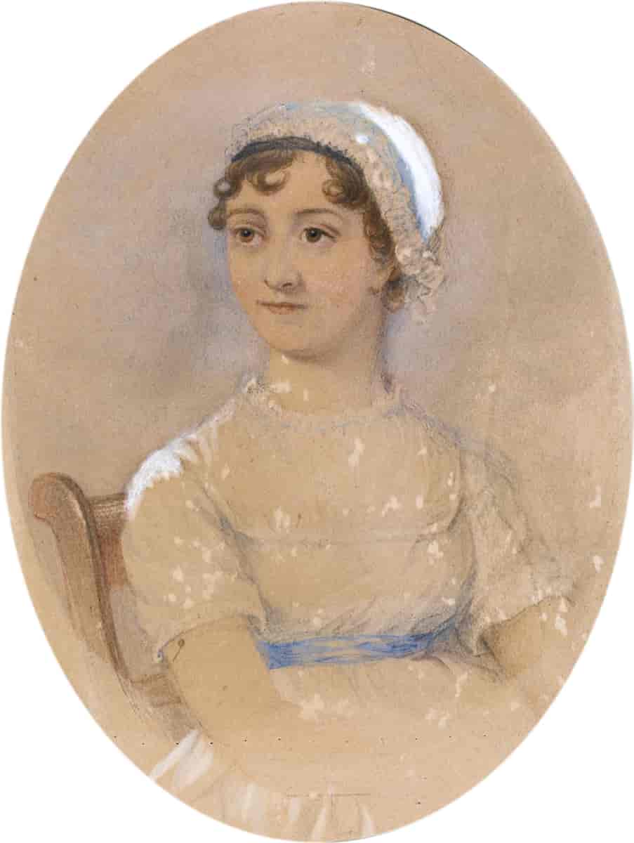 Jane Austen akvarell portrett